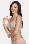 Zivame Double Layered 3/4th Coverage Non Wired Bralette With Removal Cookies (Pack of 2) - Multicolor — thumbnail 4